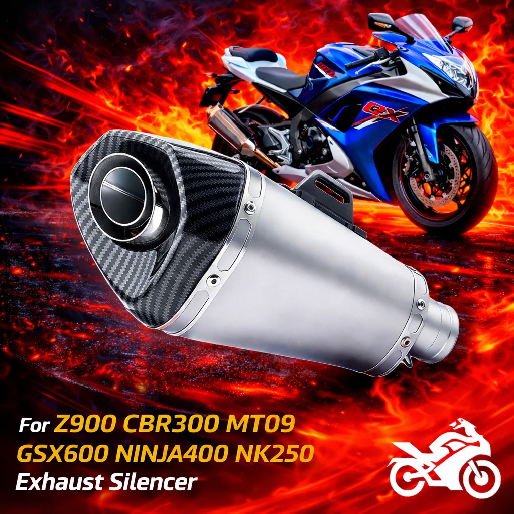 for Z900 CBR300 MT09 GSX600 NINJA400 NK250 stainless steel universal motorcycle exhaust system AK escape muffler
for Z900 CBR300 MT09 GSX600 NINJA400 NK250 stainless steel universal motorcycle exhaust system AK escape muffler