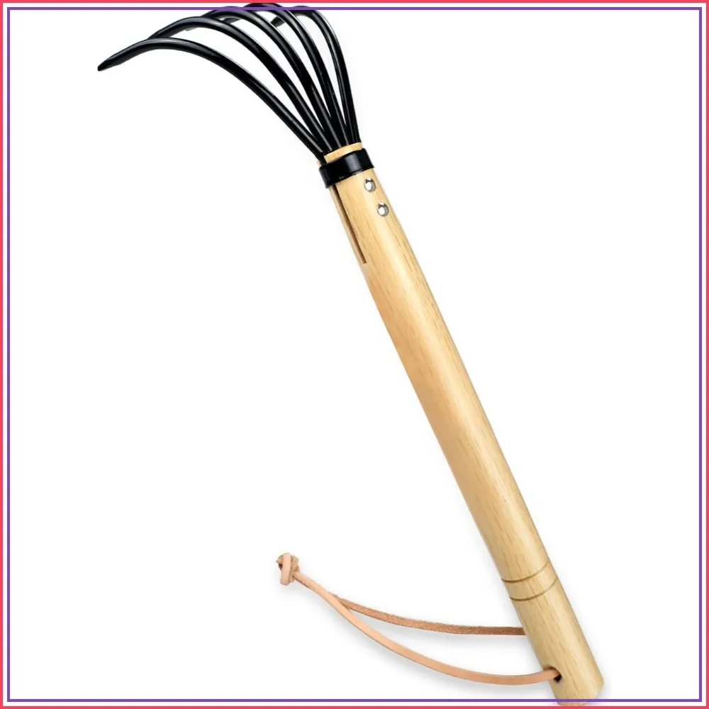 15" Gardeners Claw Rake, Military Grade Steel 6 Tines, Ergonomic Wood Handle for Soil Aeration & Cultivation
15" Gardeners Claw Rake, Military Grade Steel 6 Tines, Ergonomic Wood Handle for Soil Aeration & Cultivation