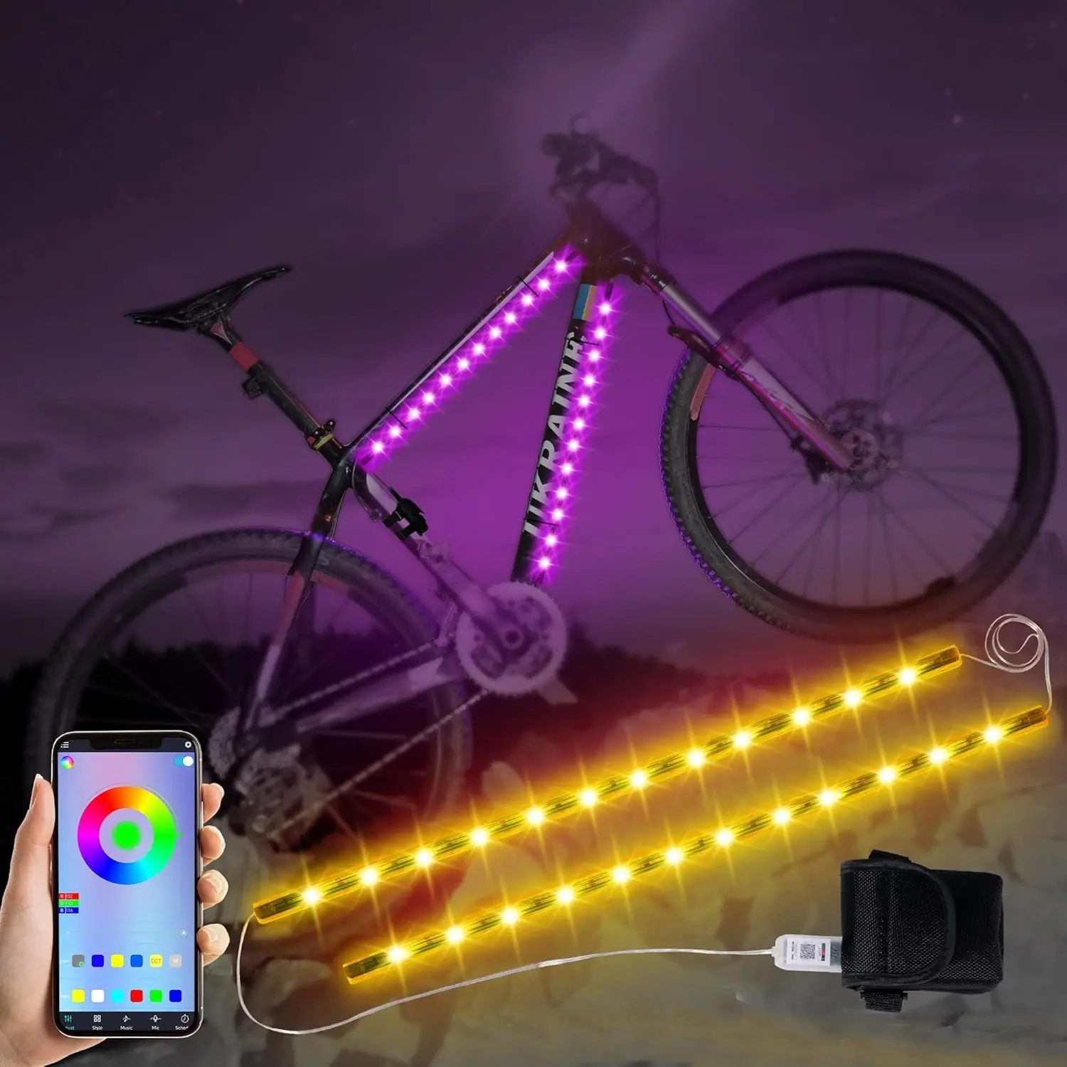 2-Pack Bike Lights, 47 Modes Smart Scooter Lights with Battery Box, Safety & Style for Night Riding
2-Pack Bike Lights, 47 Modes Smart Scooter Lights with Battery Box, Safety & Style for Night Riding