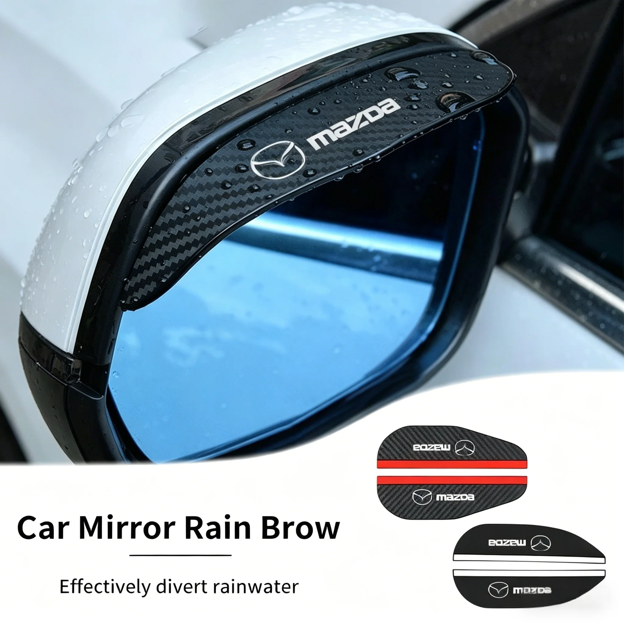 2PCS Mazda Car Mirror Rain Brow Carbon Fiber Rain Shield for Mazda 3 6 CX5 CX30 MX5 Effectively Divert Rainwater
2PCS Mazda Car Mirror Rain Brow Carbon Fiber Rain Shield for Mazda 3 6 CX5 CX30 MX5 Effectively Divert Rainwater