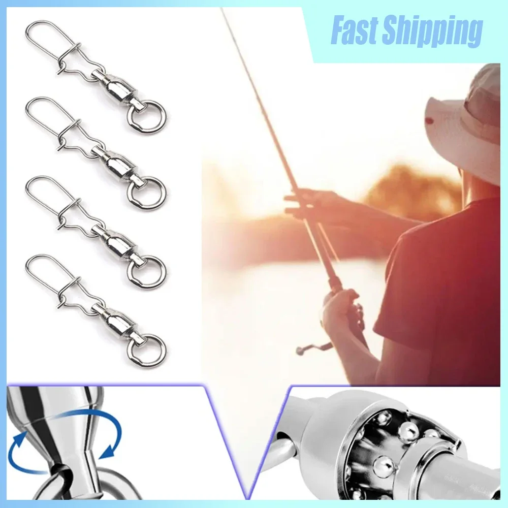 10pcs Stainless Steel Fishing Ball Bearing Swivel Connector Fishing Swivels Rolling Connector Fishing Tackle Tool Accessories
10pcs Stainless Steel Fishing Ball Bearing Swivel Connector Fishing Swivels Rolling Connector Fishing Tackle Tool Accessories