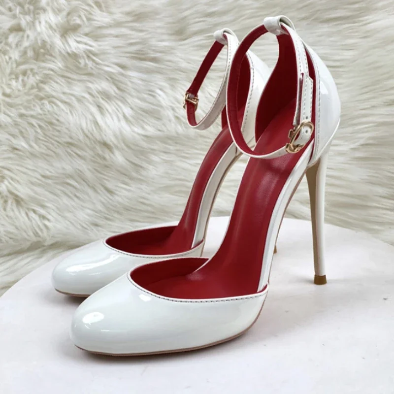 Sexy Patent Leather Thin High Heels Women Ankle Strap Fashion Party Dress Shoes Round Toe Sandals Pumps Woman Zapatos De Mujer
Sexy Patent Leather Thin High Heels Women Ankle Strap Fashion Party Dress Shoes Round Toe Sandals Pumps Woman Zapatos De Mujer