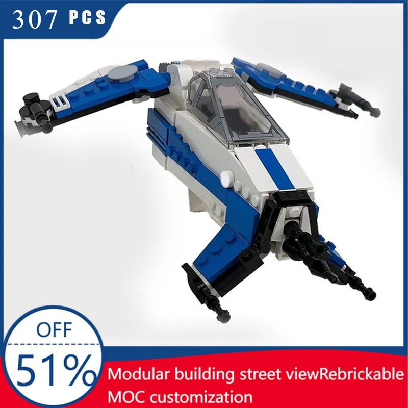 307 Parts Space Series Attack Recon Fighter Moc Spaceship Model Building Blocks Originality Assembly Bricks Christmas Toys Gifts
307 Parts Space Series Attack Recon Fighter Moc Spaceship Model Building Blocks Originality Assembly Bricks Christmas Toys Gifts