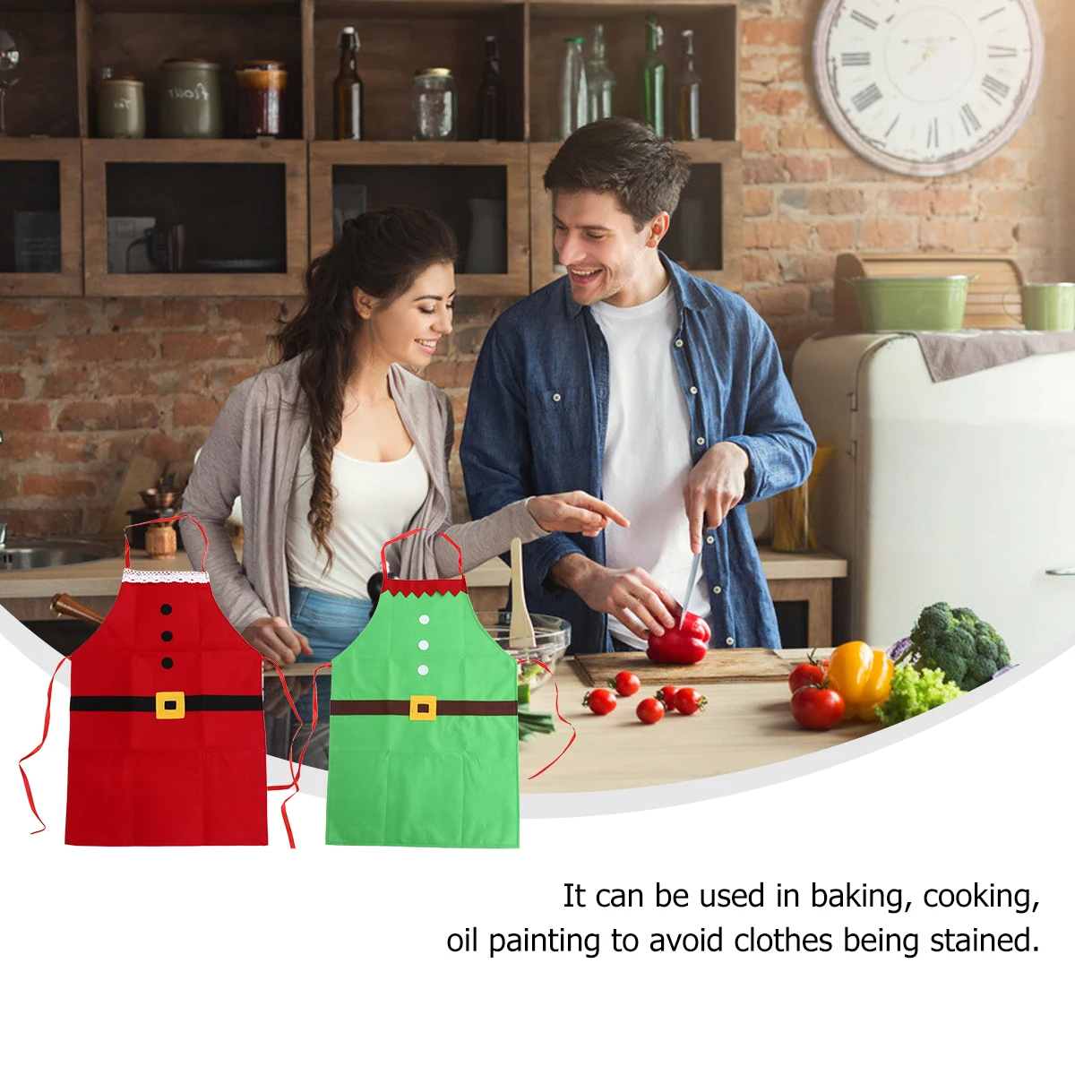 2 Pcs Christmas Apron Kitchen Clothing Supplies Santa Clause Non-woven Fabric Miss Decoration
2 Pcs Christmas Apron Kitchen Clothing Supplies Santa Clause Non-woven Fabric Miss Decoration