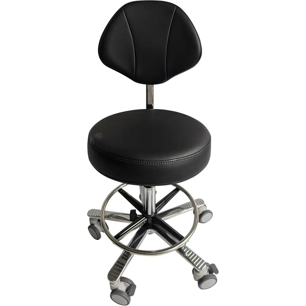 16 Thick Padding, Heavy Duty 500lb Capacity, Adjustable Back Height Rolling Stool with Rubber Casters for Medical, Dental, or Ta
16 Thick Padding, Heavy Duty 500lb Capacity, Adjustable Back Height Rolling Stool with Rubber Casters for Medical, Dental, or Ta