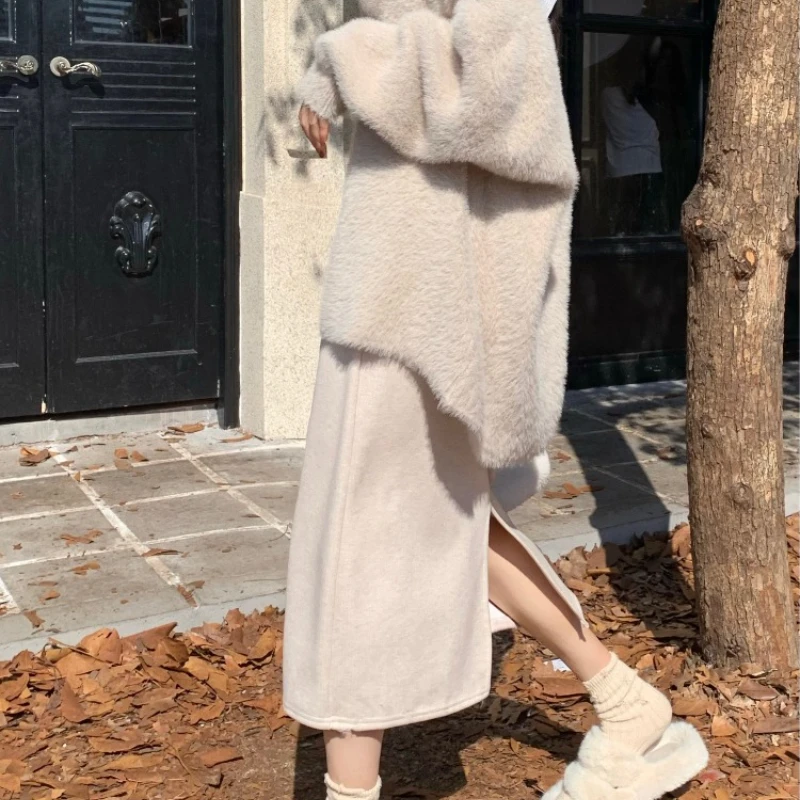 Long Pink Skirts for Women Simply All-match Elegant Winter Ulzzang Office Ladies Aesthetics Юбка Back Slit Straight Baggy Casual
Long Pink Skirts for Women Simply All-match Elegant Winter Ulzzang Office Ladies Aesthetics Юбка Back Slit Straight Baggy Casual