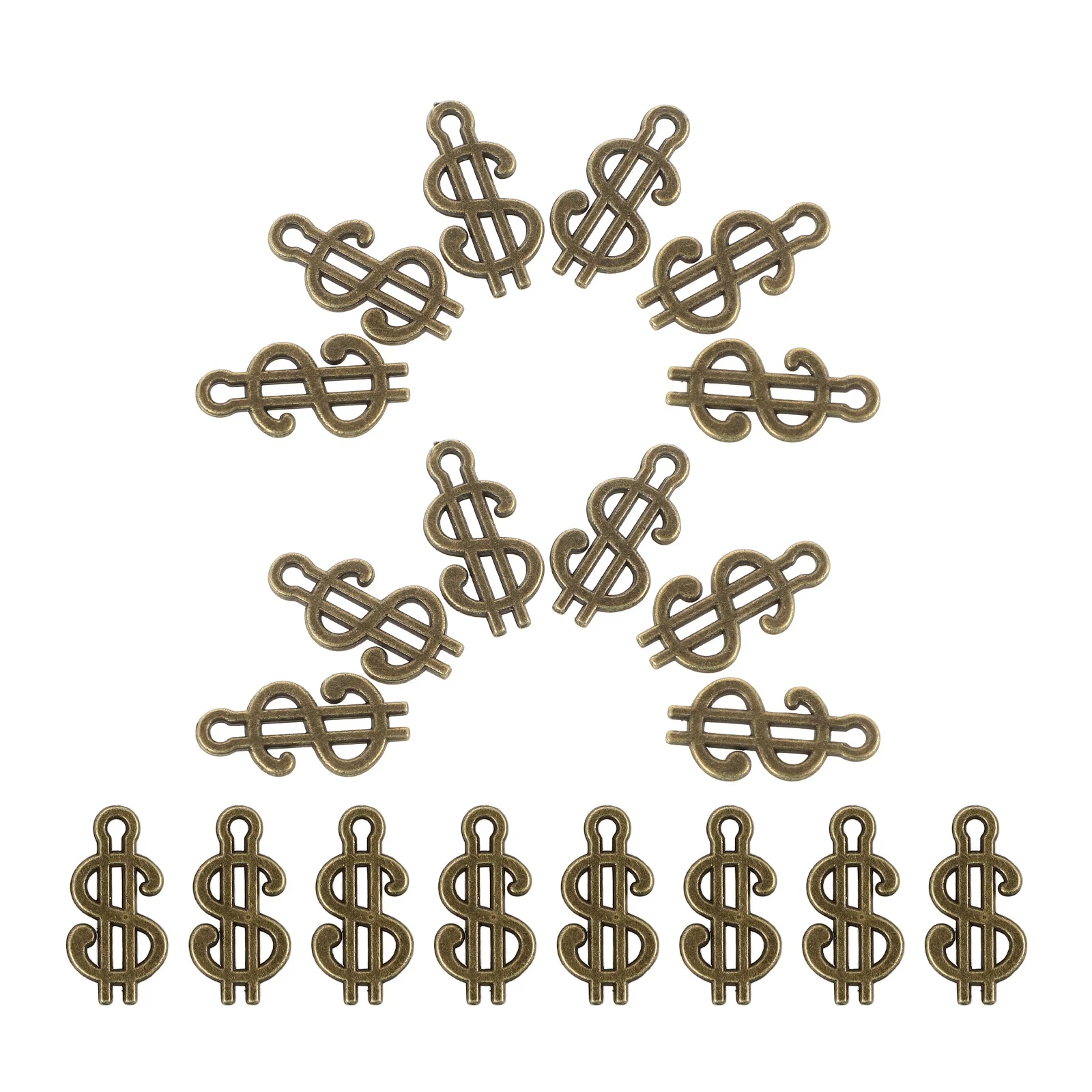 100Pcs Alloy Jewelry Findings Vintage Dollar Charm Pendant Keyring Decor for DIY Bracelet Necklace Earring Craft
100Pcs Alloy Jewelry Findings Vintage Dollar Charm Pendant Keyring Decor for DIY Bracelet Necklace Earring Craft