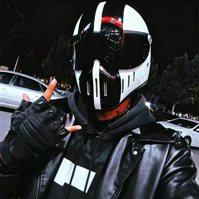 Retro Helmet Racing Ride Full Face Helmet Chopper Riding Ski Helm Casco Moto 여성헬멧 Helmet Motorcycle Fiberglass
Retro Helmet Racing Ride Full Face Helmet Chopper Riding Ski Helm Casco Moto 여성헬멧 Helmet Motorcycle Fiberglass