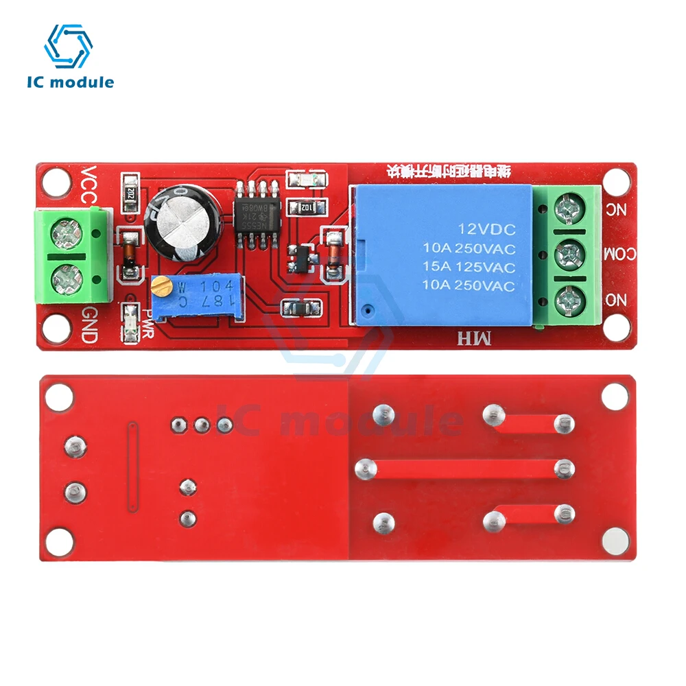NE555 Timer Switch Adjustable Module 12 V delay Conduction Delay Switch Relay Module for Robot Intelligent Car
NE555 Timer Switch Adjustable Module 12 V delay Conduction Delay Switch Relay Module for Robot Intelligent Car