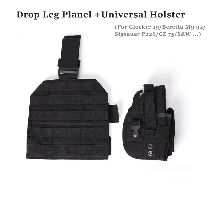 Drop Leg Platform with Universal Nylon Holster Molle Panel Adjustable Thigh Rig for Flashlight Pistol
Drop Leg Platform with Universal Nylon Holster Molle Panel Adjustable Thigh Rig for Flashlight Pistol