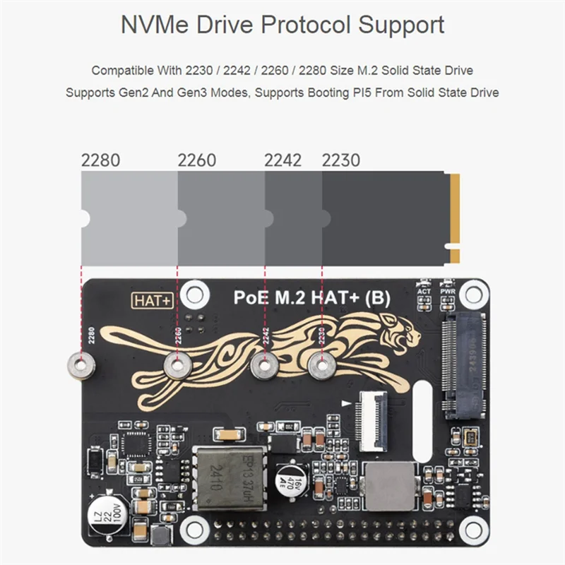 Raspberry Pi 5 Pcie To M. 2 Extension Board With Poe HAT(B) Supports Nvme Protocol M. 2 Solid State Drive Read/Write Operation
Raspberry Pi 5 Pcie To M. 2 Extension Board With Poe HAT(B) Supports Nvme Protocol M. 2 Solid State Drive Read/Write Operation