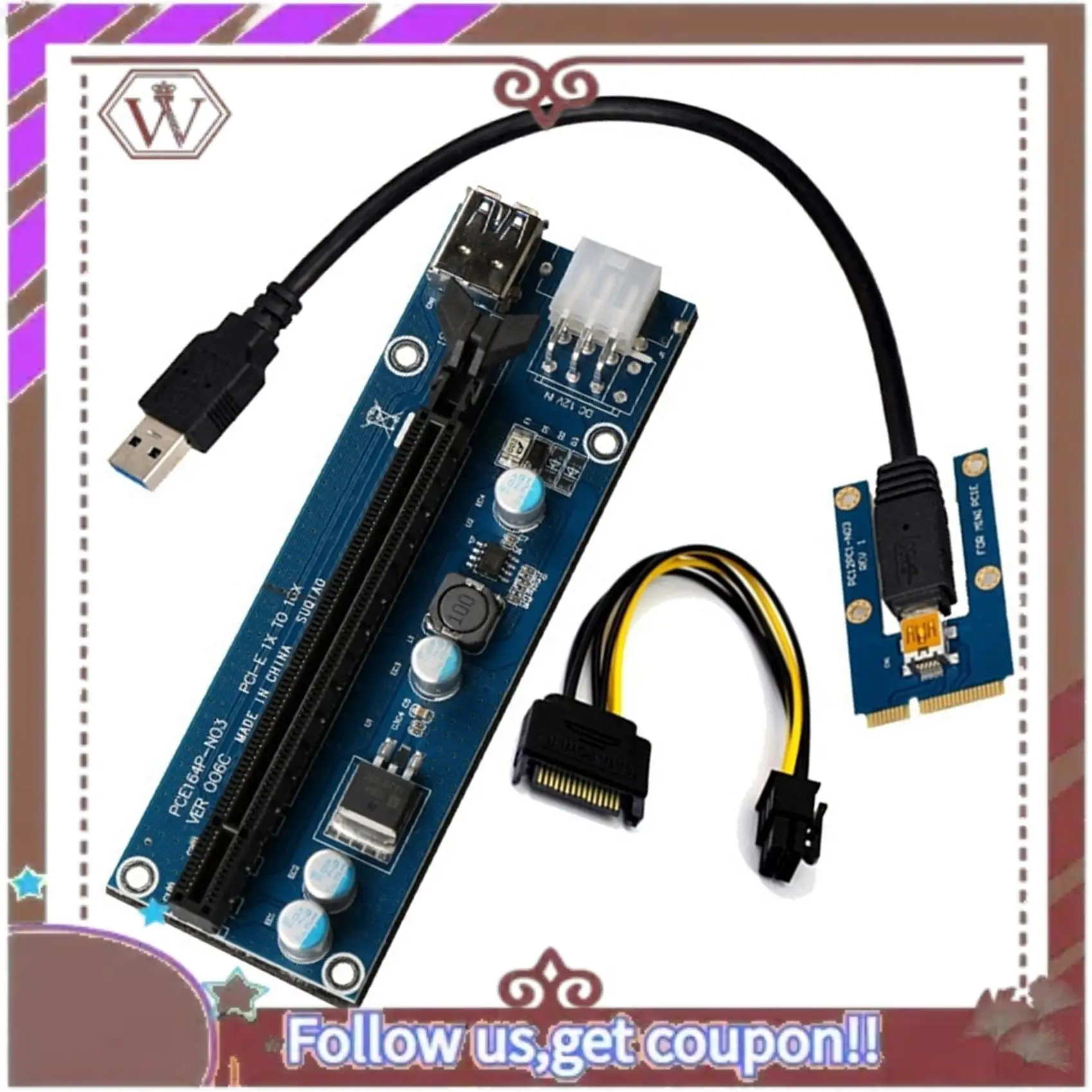 ABBG-Mini PCIE к PCIE X16 Карта расширения видеокарты Riser Card PCI Express Удлинительный адаптер Удлинительный кабель
ABBG-Mini PCIE к PCIE X16 Карта расширения видеокарты Riser Card PCI Express Удлинительный адаптер Удлинительный кабель