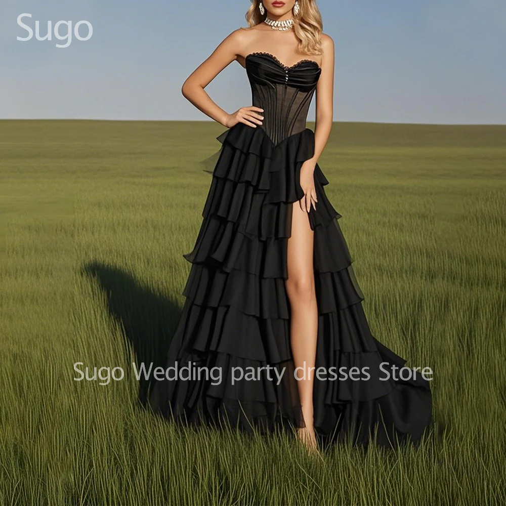 Customized Elegant Long Tiered Prom Dresses for Special Occasions Sweetheart Side Slit Woman Evening Party Gala Dress 2025
Customized Elegant Long Tiered Prom Dresses for Special Occasions Sweetheart Side Slit Woman Evening Party Gala Dress 2025