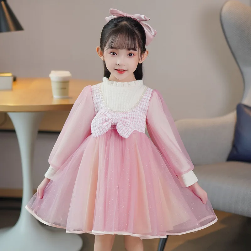 Girls' Autumn Winter Dress Stylish Princess Dress Long Sleeve Big Kids Dress Little Girls' Formal Dress Fleece Lined Dress Whole
Girls' Autumn Winter Dress Stylish Princess Dress Long Sleeve Big Kids Dress Little Girls' Formal Dress Fleece Lined Dress Whole