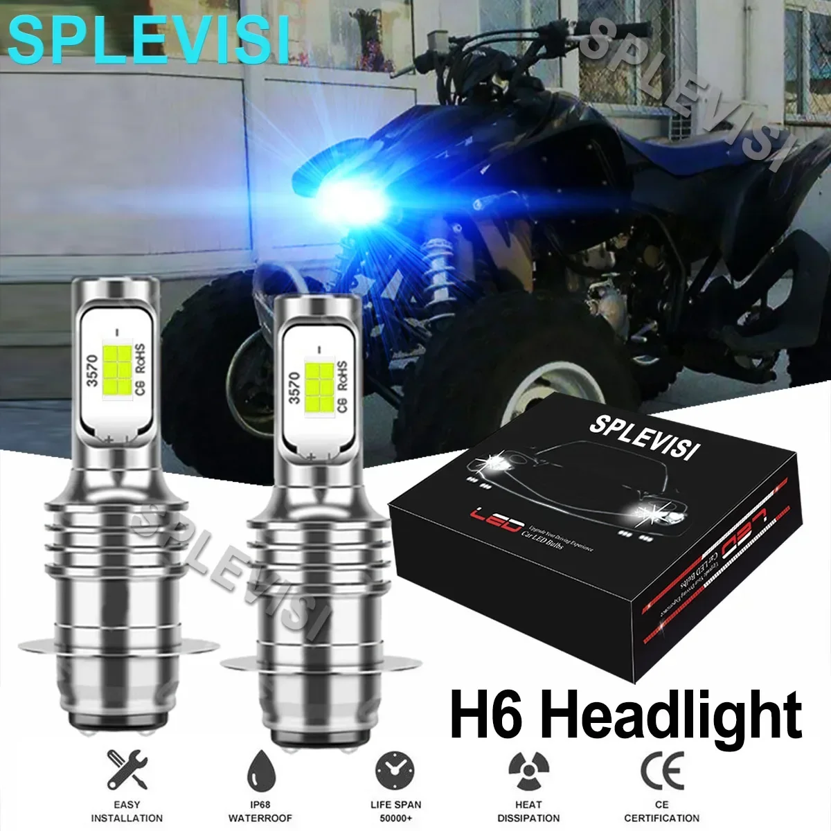 2PCS 8000K Ice Blue 35W Motorcycle LED Headlight Bulbs For Honda TRX 250 300 400 450 700 motorcycle headlight
2PCS 8000K Ice Blue 35W Motorcycle LED Headlight Bulbs For Honda TRX 250 300 400 450 700 motorcycle headlight