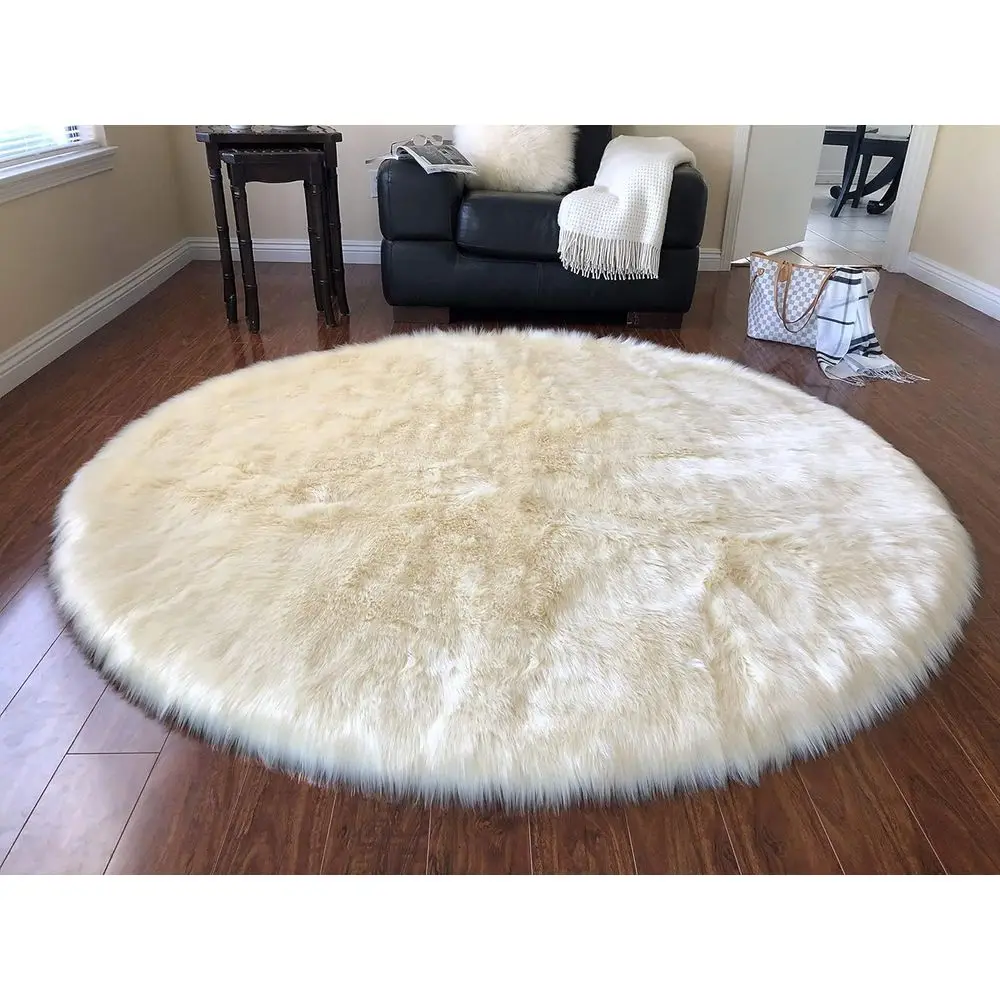 Hypoallergenic Sheepskin-Like Plush Rug, Luxurious Shaggy Silky Carpet for Bedrooms, Living Rooms, and Kids Rooms, Round (5', 15
Hypoallergenic Sheepskin-Like Plush Rug, Luxurious Shaggy Silky Carpet for Bedrooms, Living Rooms, and Kids Rooms, Round (5', 15