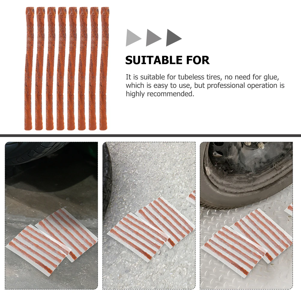 50Pcs Tire Repair Strings Rubber Sealing Strips Tubeless Tire Plug Kit for Car Motorcycle Bike Emergency Puncture
50Pcs Tire Repair Strings Rubber Sealing Strips Tubeless Tire Plug Kit for Car Motorcycle Bike Emergency Puncture