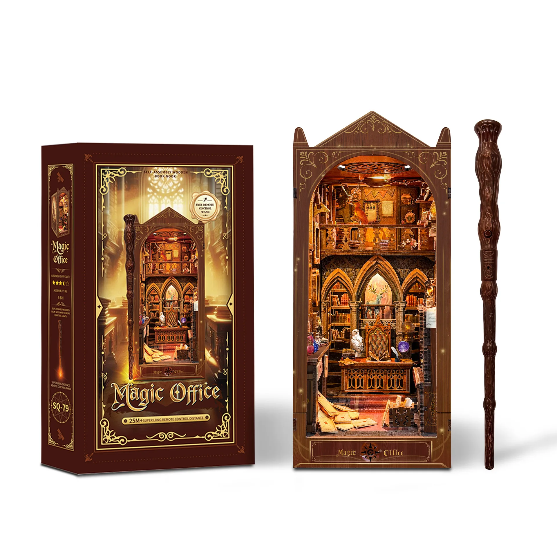 Remote control magic wand DIY cabin magic office hand-assembled model book stand booknook bookend
Remote control magic wand DIY cabin magic office hand-assembled model book stand booknook bookend
