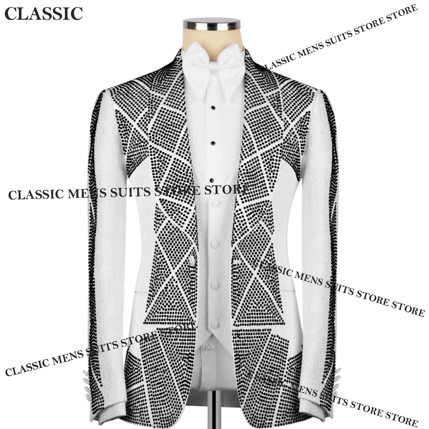 Customized Beadings Crystal Men Suits Handmade Sequins Birthday Ropa Blazer 2 Pieces Sets Male Prom Blazer Elegant Groom Tuxedos
Customized Beadings Crystal Men Suits Handmade Sequins Birthday Ropa Blazer 2 Pieces Sets Male Prom Blazer Elegant Groom Tuxedos