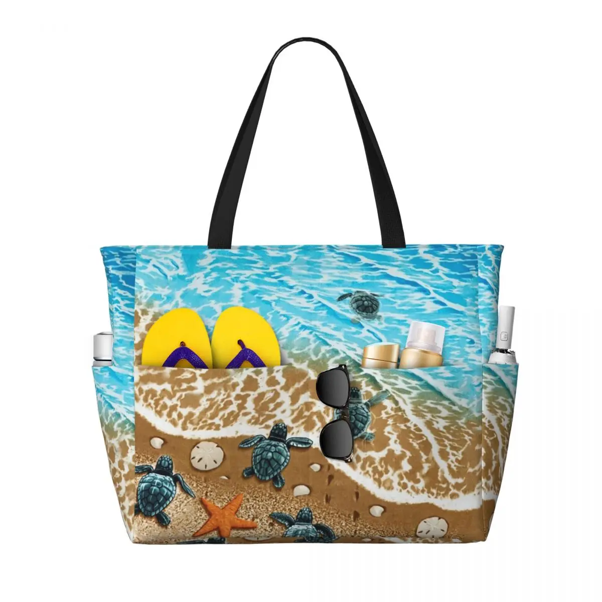Custom Ocean Beach Turtles Beach Tote Bag Women Marine Life Big Compartment Gym Beach Travel Bags
Custom Ocean Beach Turtles Beach Tote Bag Women Marine Life Big Compartment Gym Beach Travel Bags