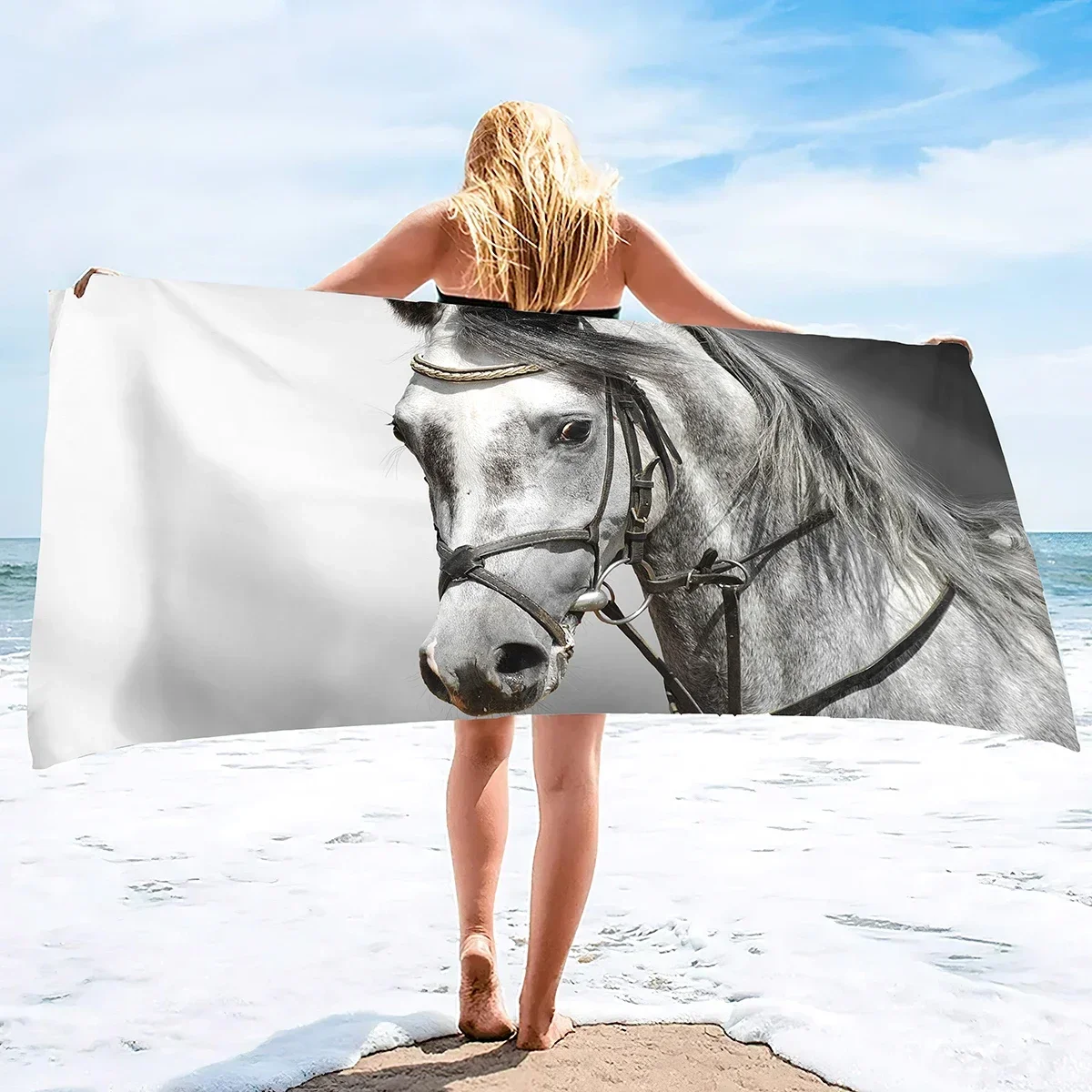3D Horse Beach Towel Microfiber Quick-Drying Bath Convenient Thin Blanket Suitable for Swimming Travel Yoga Camping
3D Horse Beach Towel Microfiber Quick-Drying Bath Convenient Thin Blanket Suitable for Swimming Travel Yoga Camping