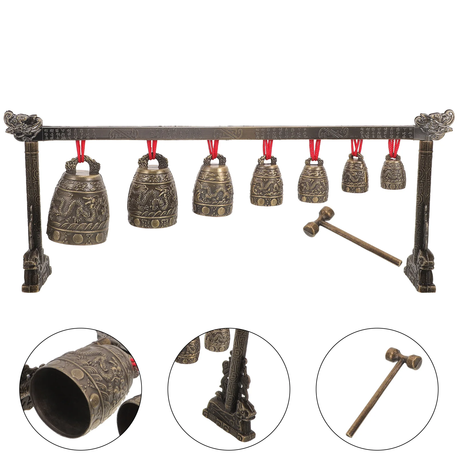 Retro Bronze Chime Bells Instrument Single Layer 7 Round Golden Bells Clear Sound Focus Rhythm Hand Eye Coordination Zinc Alloy
Retro Bronze Chime Bells Instrument Single Layer 7 Round Golden Bells Clear Sound Focus Rhythm Hand Eye Coordination Zinc Alloy