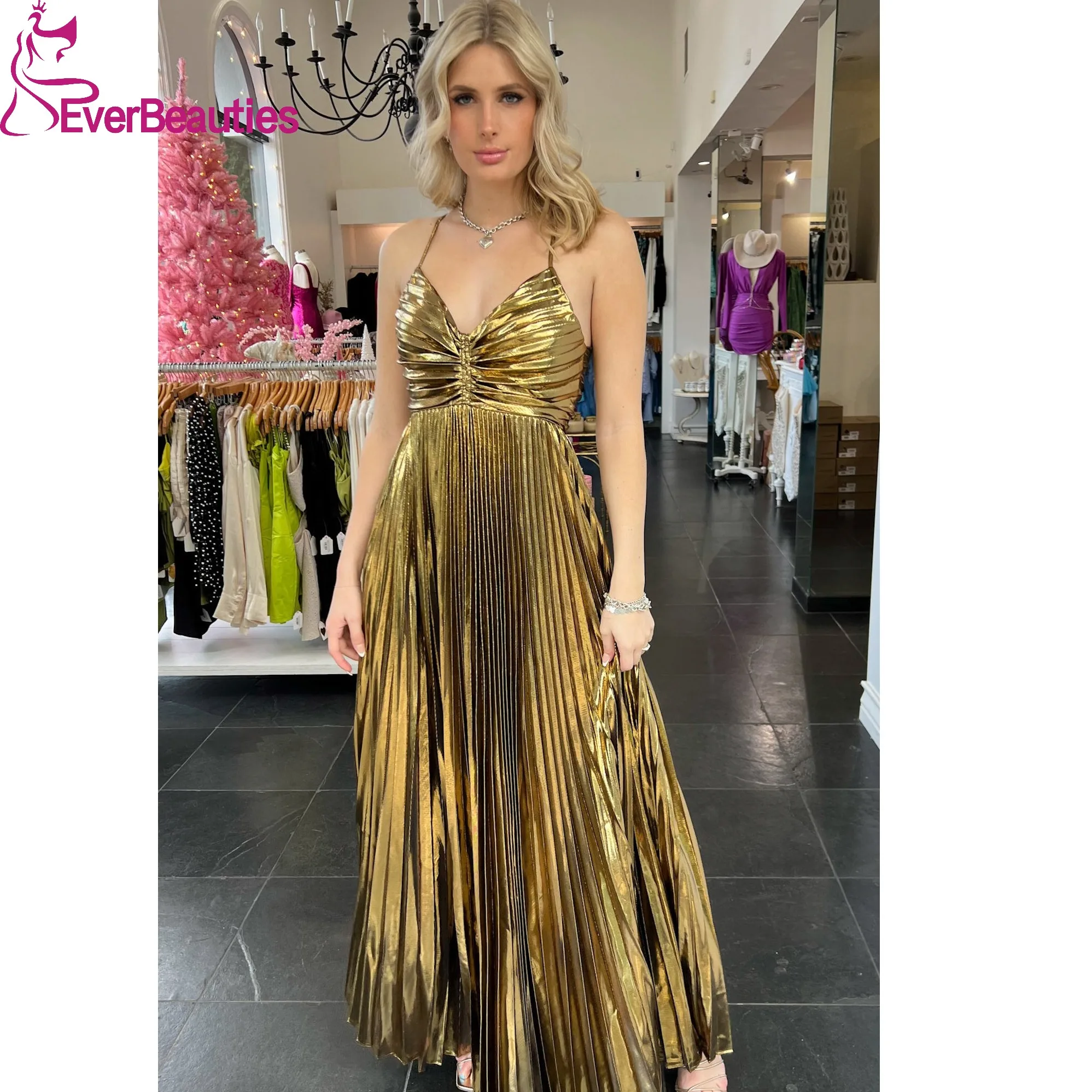 A Line Pleated Prom Dress for Women 2024 Sexy V Neck Vestidos De Gala Mujer Spaghetti Straps Formal Party Dress
A Line Pleated Prom Dress for Women 2024 Sexy V Neck Vestidos De Gala Mujer Spaghetti Straps Formal Party Dress