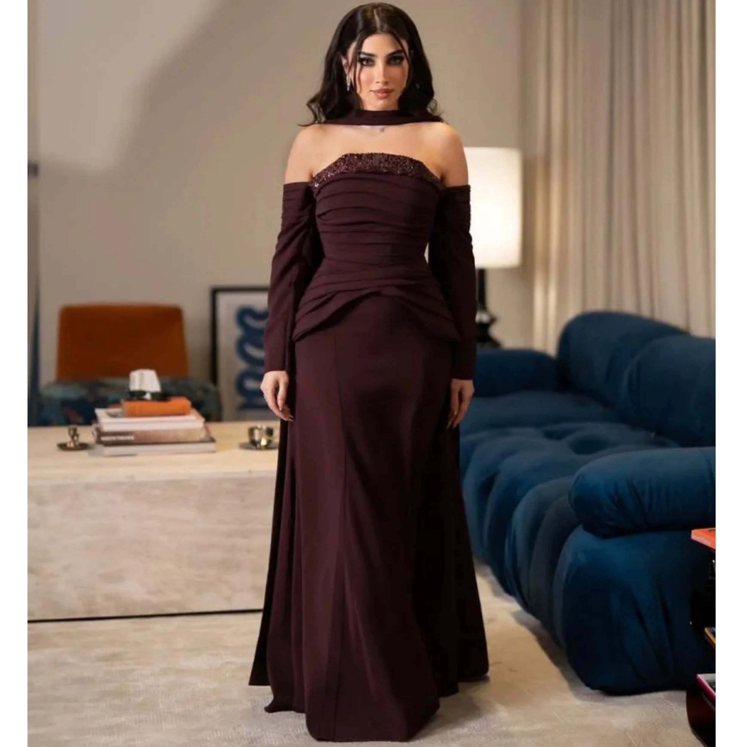 New Sequin Mermaid Prom Dresseses Shiny Stain Pleats Night Dinner Dress with Beading Elegant Ruched Evening Gowns Customized 
New Sequin Mermaid Prom Dresseses Shiny Stain Pleats Night Dinner Dress with Beading Elegant Ruched Evening Gowns Customized