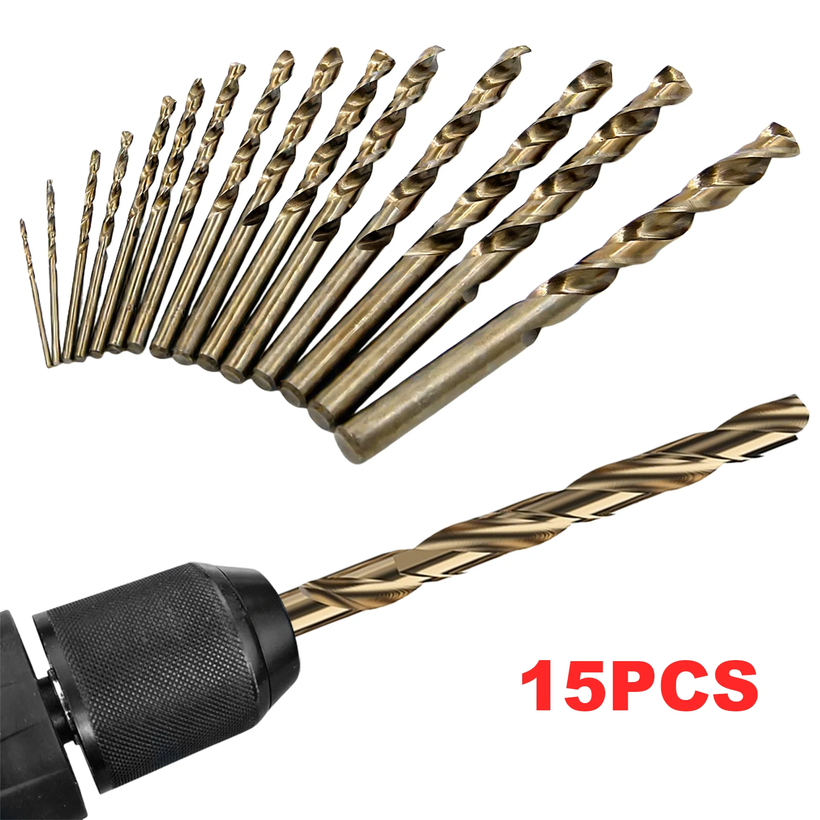 15pcs Cobalt High Speed Steel Drill Bit Set 1.5mm-10mm HSS Twist Drill Bit Set with Straight Shank for Metal Full Grinding
15pcs Cobalt High Speed Steel Drill Bit Set 1.5mm-10mm HSS Twist Drill Bit Set with Straight Shank for Metal Full Grinding