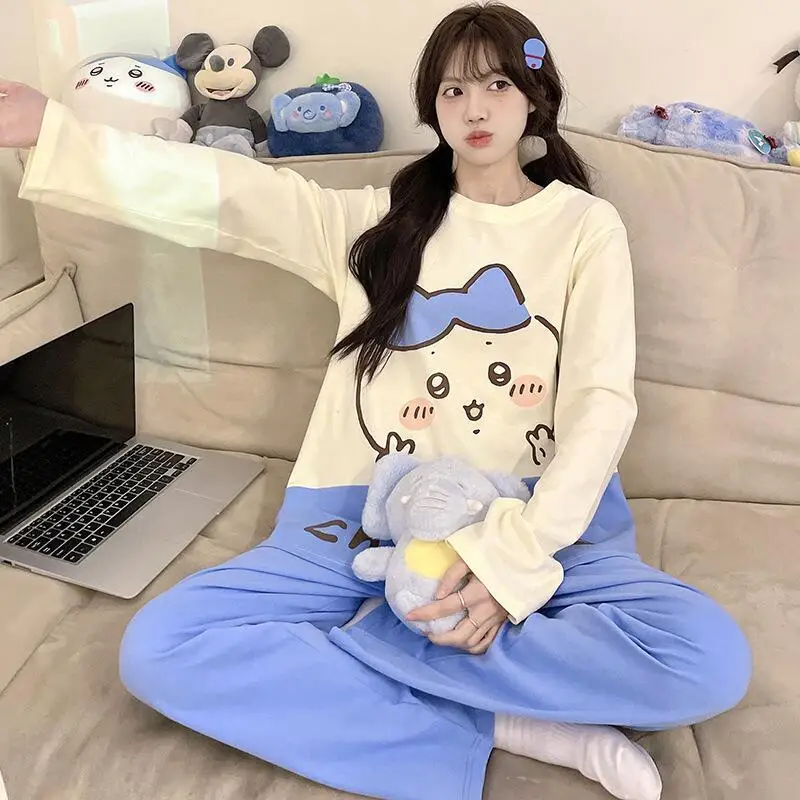 Женские пижамы в стиле аниме Chiikawa, кавайные пижамные комплекты с героями мультфильмов, хлопковая одежда для сна для девочек, студенческие пижамы, брюки, модная удобная одежда для дома
Женские пижамы в стиле аниме Chiikawa, кавайные пижамные комплекты с героями мультфильмов, хлопковая одежда для сна для девочек, студенческие пижамы, брюки, модная удобная одежда для дома