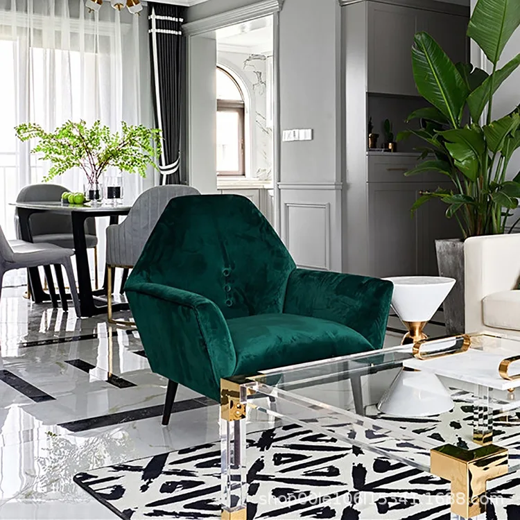 Simple modern Nordic American fabric designer furniture hotel living room single sofa chair high density sponge
Simple modern Nordic American fabric designer furniture hotel living room single sofa chair high density sponge