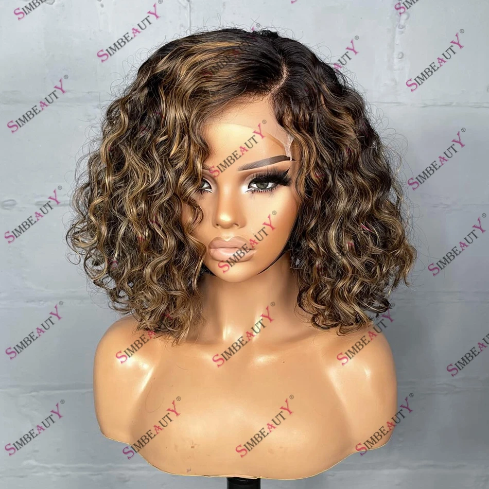 200% Density Short Bob Loose Water Wave Curly Human Hair Highlight Lace Front Wig for Black Women 5x5 Lace Closure Wig Side Part
200% Density Short Bob Loose Water Wave Curly Human Hair Highlight Lace Front Wig for Black Women 5x5 Lace Closure Wig Side Part
