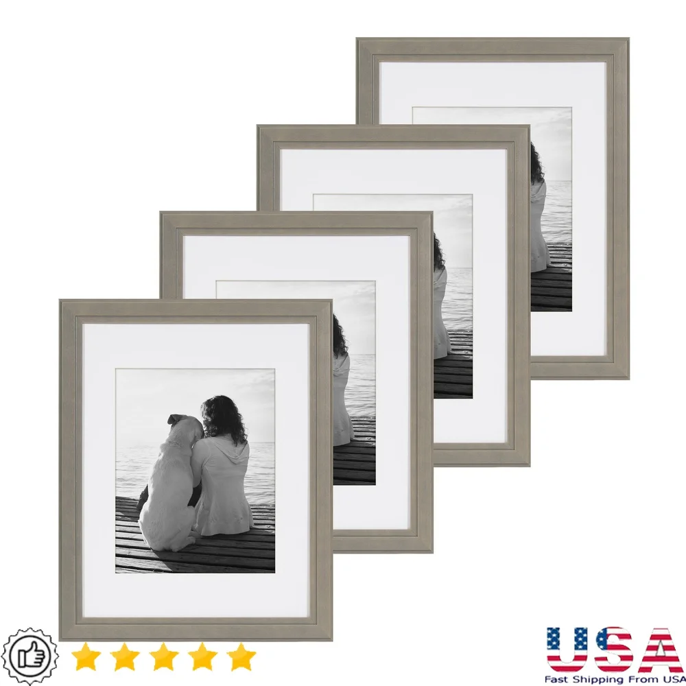Traditional Solid Wood Picture Frames 4 Pack 8x10 11x14 Photos with Glass Vertical or Horizontal Display
Traditional Solid Wood Picture Frames 4 Pack 8x10 11x14 Photos with Glass Vertical or Horizontal Display