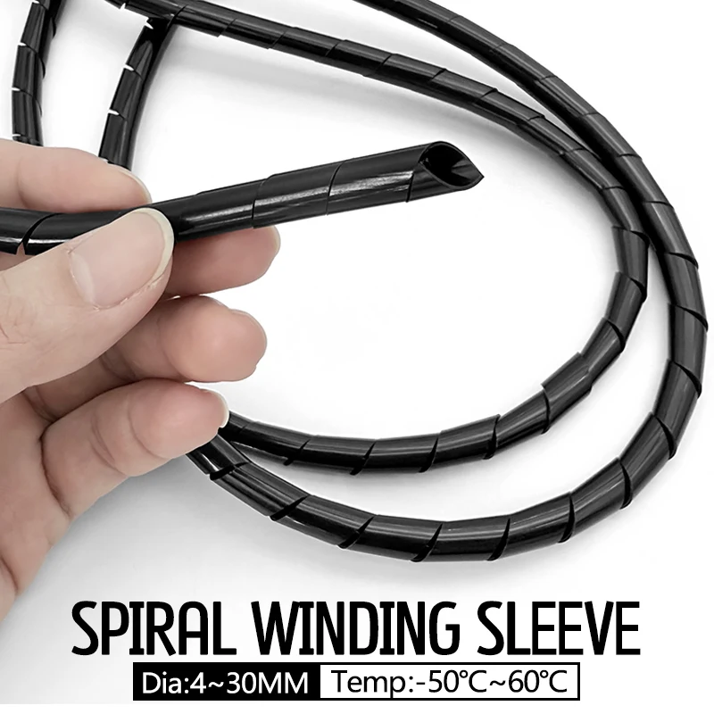Plastic PE Cable Protector Spiral Sleeve 4-30mm Expandable Insulated Wire Organizer for PC/TV Cord Management & Protection
Plastic PE Cable Protector Spiral Sleeve 4-30mm Expandable Insulated Wire Organizer for PC/TV Cord Management & Protection