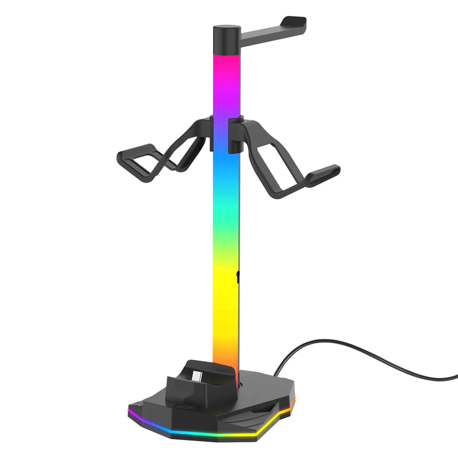 Game Controller Headphone Holder for Switch 2 Controller Pro RGB Headset Stand with 1xUSB C Dual USB2.0 Ports 4 Lighting Modes
Game Controller Headphone Holder for Switch 2 Controller Pro RGB Headset Stand with 1xUSB C Dual USB2.0 Ports 4 Lighting Modes