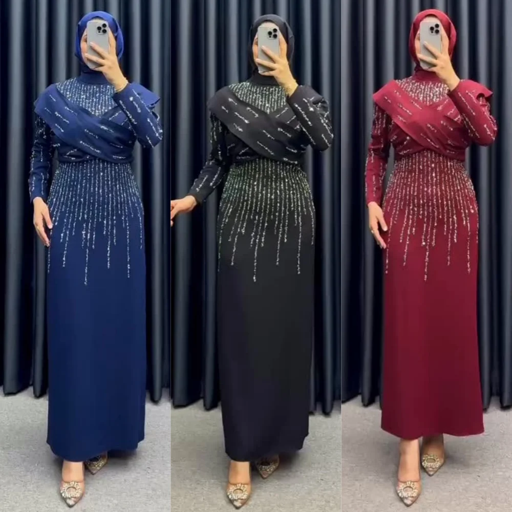 Customized Jersey Sequined Criss-Cross High Collar A-line Midi Dress Bespoke Occasion Women Luxury Evening Classic Wedding Party
Customized Jersey Sequined Criss-Cross High Collar A-line Midi Dress Bespoke Occasion Women Luxury Evening Classic Wedding Party