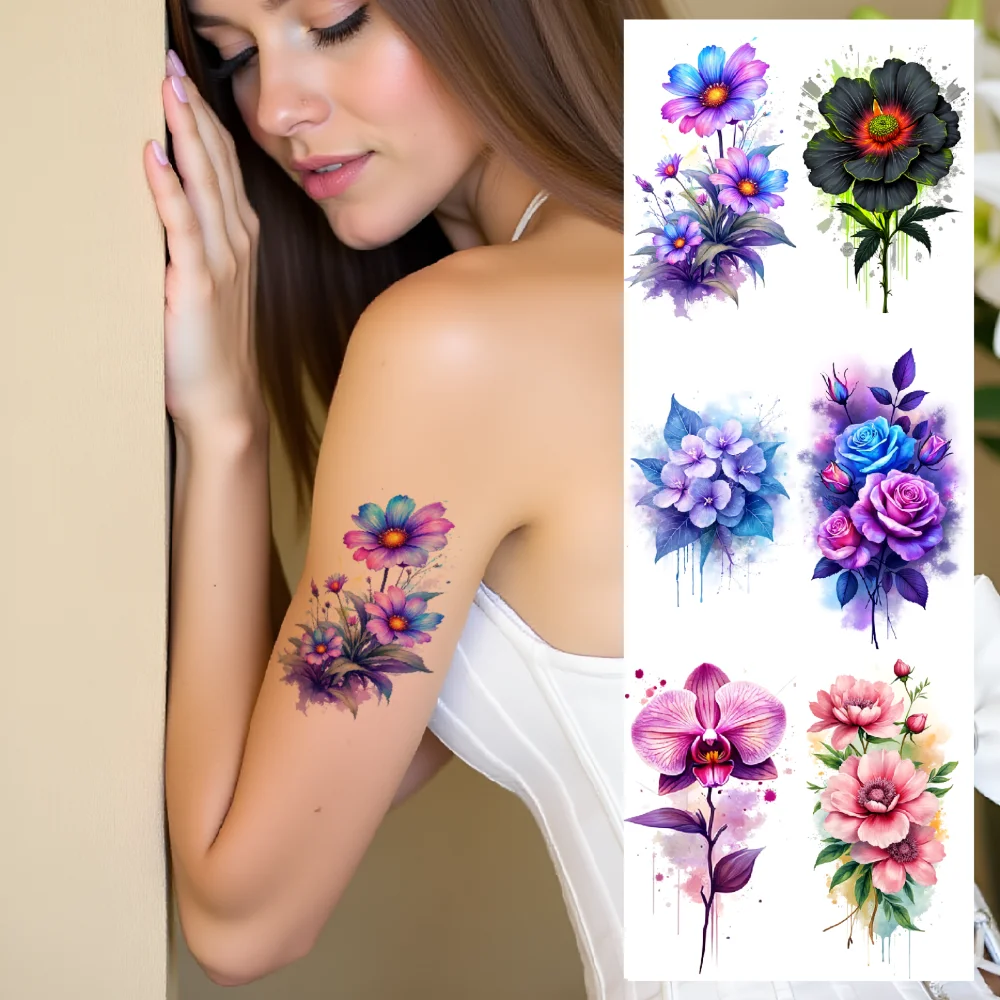 9pcs Temporary Tattoo Watercolor Tulip Monochrome Flower Hydrangea For Girls Cheeks Ladies
9pcs Temporary Tattoo Watercolor Tulip Monochrome Flower Hydrangea For Girls Cheeks Ladies