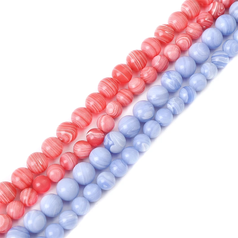 Red/Purple Lace Rhodochrosite Agates Natural Stone Round Loose Spacer Beads For Jewelry DIY Making Accessories Bracelet Necklace
Red/Purple Lace Rhodochrosite Agates Natural Stone Round Loose Spacer Beads For Jewelry DIY Making Accessories Bracelet Necklace