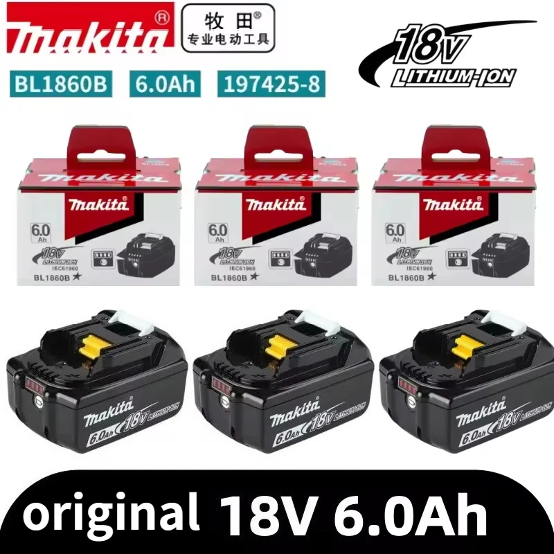 100%Original Makita 18V 6.0Ah Rechargeable Battery Stable Power Supply Replacing BL1830B BL1840B BL1850B BL1860B LXT Power Tools
100%Original Makita 18V 6.0Ah Rechargeable Battery Stable Power Supply Replacing BL1830B BL1840B BL1850B BL1860B LXT Power Tools