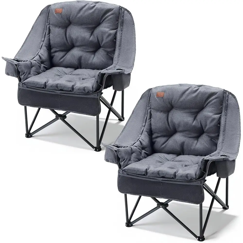 2-Piece Camping Chair Set with Cushion, Detachable for Adults, Heavy-Duty Oversize with Cooler and Cupholder, Supports 400lbs, G
2-Piece Camping Chair Set with Cushion, Detachable for Adults, Heavy-Duty Oversize with Cooler and Cupholder, Supports 400lbs, G