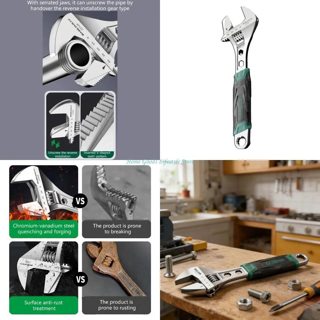 E74E Heavy Duty 2 In 1 Adjustable Pipe Wrench With Quick Release Mechanism Perfect For Home And Auto Repairs Industrial Use
E74E Heavy Duty 2 In 1 Adjustable Pipe Wrench With Quick Release Mechanism Perfect For Home And Auto Repairs Industrial Use