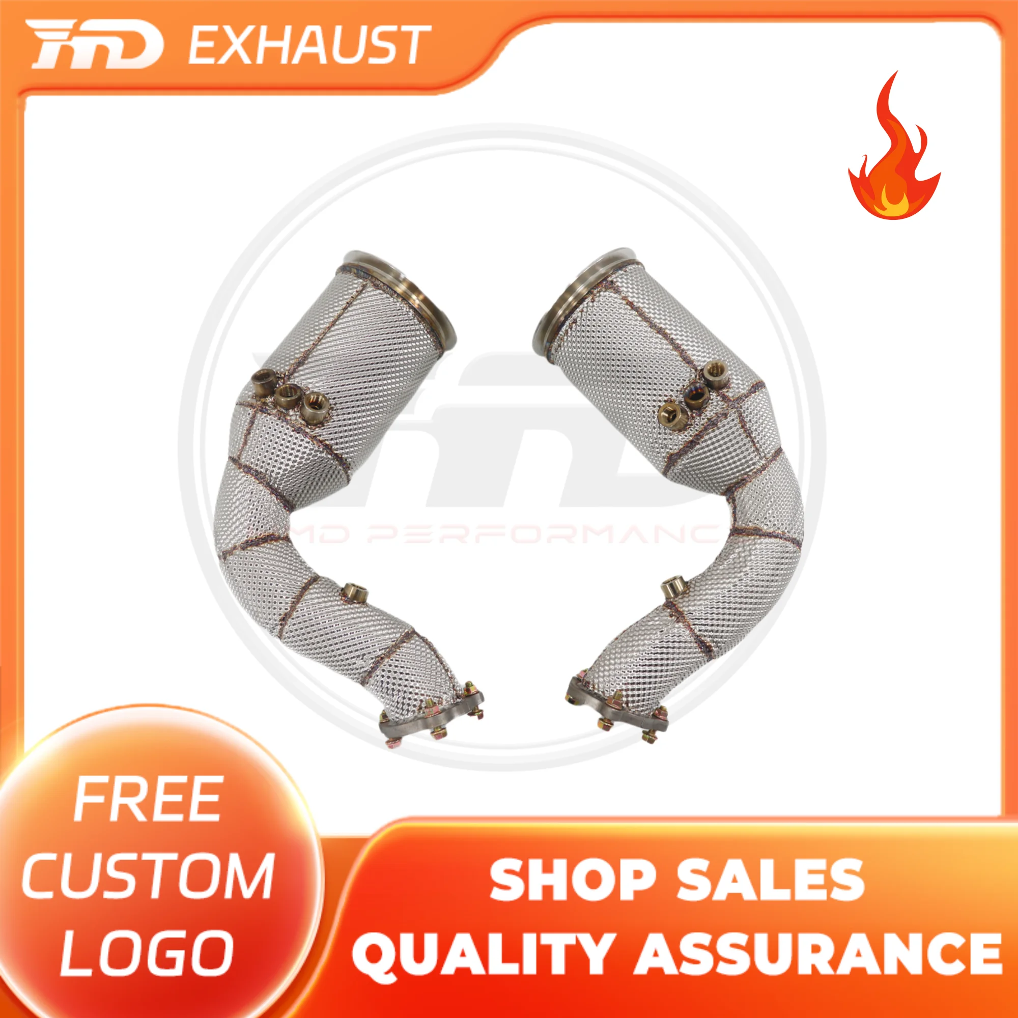HMD Hot sale Exhaust System High Flow Performance Downpipe for Porsche cayenne 9YO 2.9T With OPF Heat Shield Racing Pipe
HMD Hot sale Exhaust System High Flow Performance Downpipe for Porsche cayenne 9YO 2.9T With OPF Heat Shield Racing Pipe