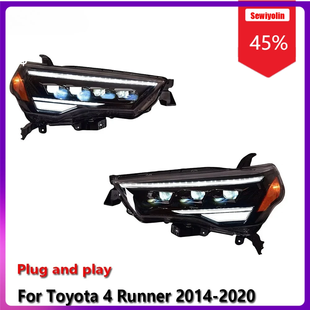 Sewiyolin Car LED Lamp Headlight Assemblies For Toyota 4 Runner 2014-2020 3 Or 4 Lens Fog DRL Brake Turn Signal Lamp
Sewiyolin Car LED Lamp Headlight Assemblies For Toyota 4 Runner 2014-2020 3 Or 4 Lens Fog DRL Brake Turn Signal Lamp