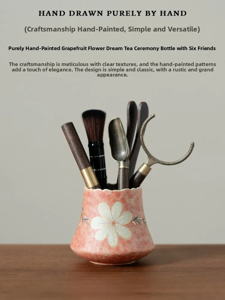 Hand-Painted Ceramics Tea Set Pomegranate Flower Six Gentlemen Home Use Gongfu Tea Tools Tea Cylinder Tea Spoon Pottery Set A...
Hand-Painted Ceramics Tea Set Pomegranate Flower Six Gentlemen Home Use Gongfu Tea Tools Tea Cylinder Tea Spoon Pottery Set A...