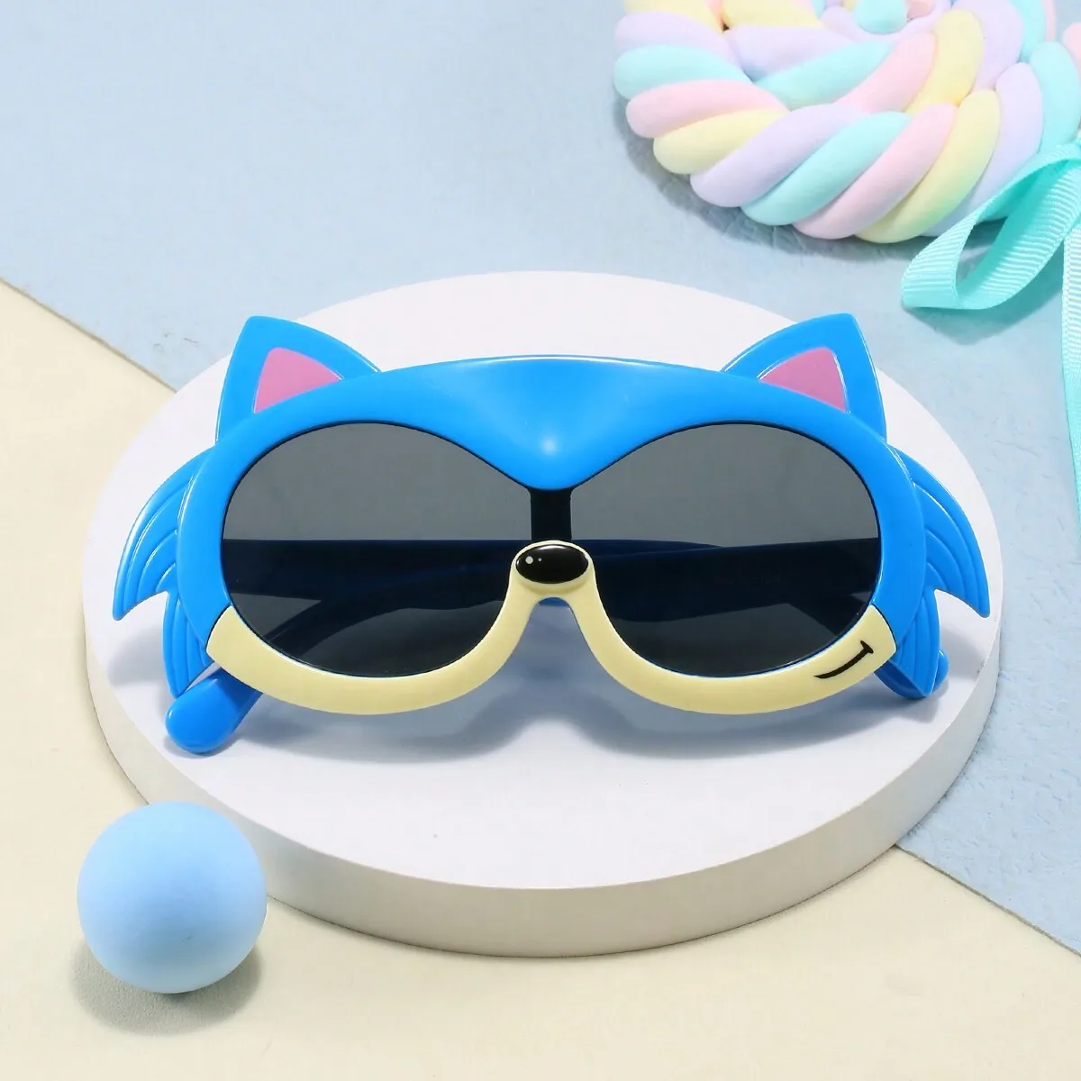 Unisex Blue Cat-Ear Silicone Polarized Sunglasses for Kids Outdoor Party
Unisex Blue Cat-Ear Silicone Polarized Sunglasses for Kids Outdoor Party