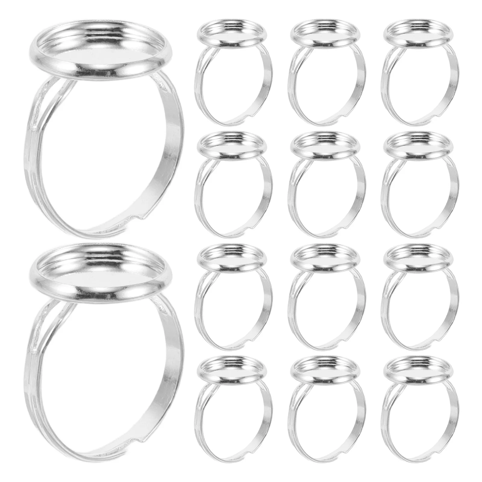 60Pcs Adjustable Ring Bases Blank Ring Settings 12Mm Flat Round Bezel Tray DIY Jewelry Making Supplies Stone Setting Tools
60Pcs Adjustable Ring Bases Blank Ring Settings 12Mm Flat Round Bezel Tray DIY Jewelry Making Supplies Stone Setting Tools