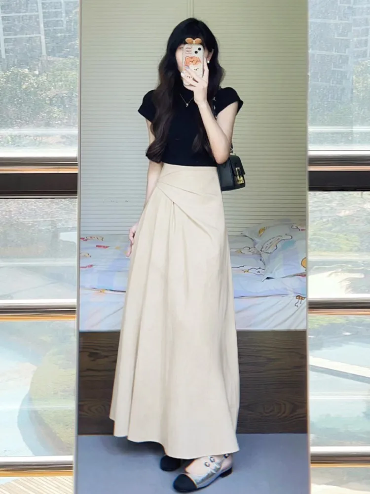 A new high-waisted mid-length word skirt for chubby girl with an irregular figure
A new high-waisted mid-length word skirt for chubby girl with an irregular figure