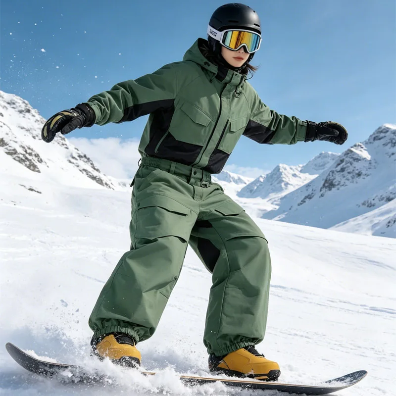 Winter New Ski Pants Women's Single Board Wide Leg Windproof Waterproof Sports Outdoor Warm Skiing Wear Men Baggy Snow Trousers
Winter New Ski Pants Women's Single Board Wide Leg Windproof Waterproof Sports Outdoor Warm Skiing Wear Men Baggy Snow Trousers