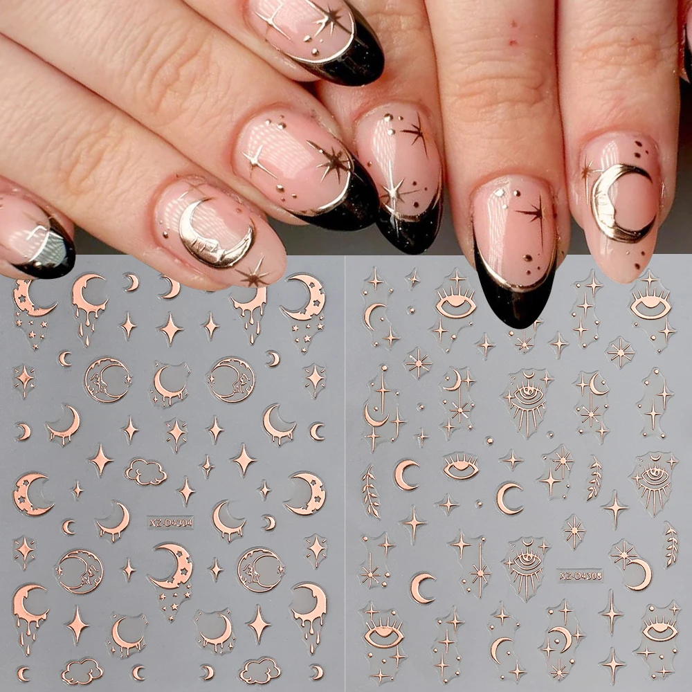 3D Rose Gold Sun Stars Moon Nail Sticker 1Sheet Bohemian Style Nail Decals Cross Star Snake Eyes Totems Manicure Nail Stickers*#
3D Rose Gold Sun Stars Moon Nail Sticker 1Sheet Bohemian Style Nail Decals Cross Star Snake Eyes Totems Manicure Nail Stickers*#