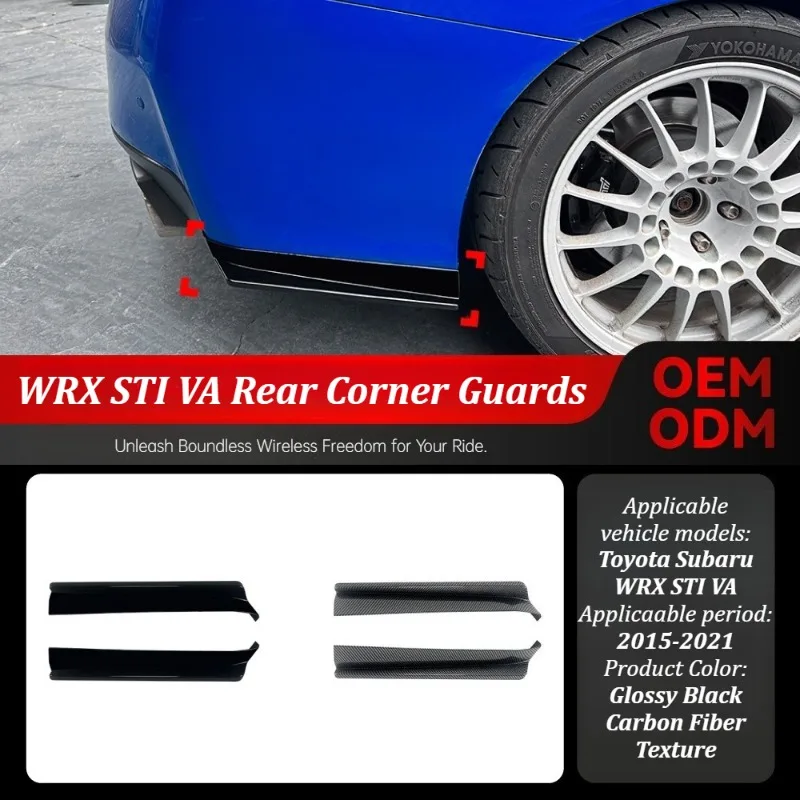 For Toyota Subaru WRX STI VA 2015-2021 Rear Bumper Corner Guards Splitters Lip Protector Body Styling Car Accessories Auto Parts
For Toyota Subaru WRX STI VA 2015-2021 Rear Bumper Corner Guards Splitters Lip Protector Body Styling Car Accessories Auto Parts